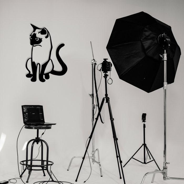 Wallity Cat 2 Metal Decor Negro Wallity Cat 2 Metal Decor Negro